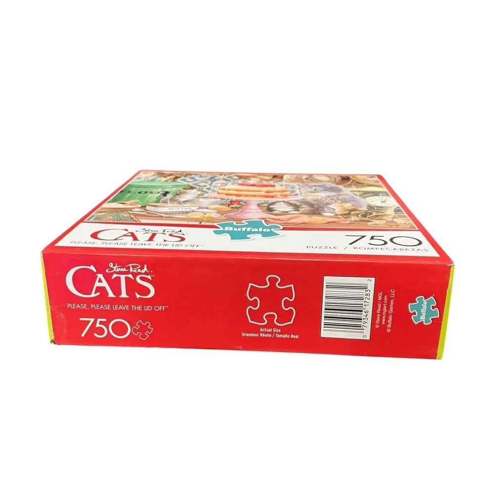 Retro Cat Puzzle Please Leave the Lid Off 750 Pc Steve Read Kitchen Bakery Cake